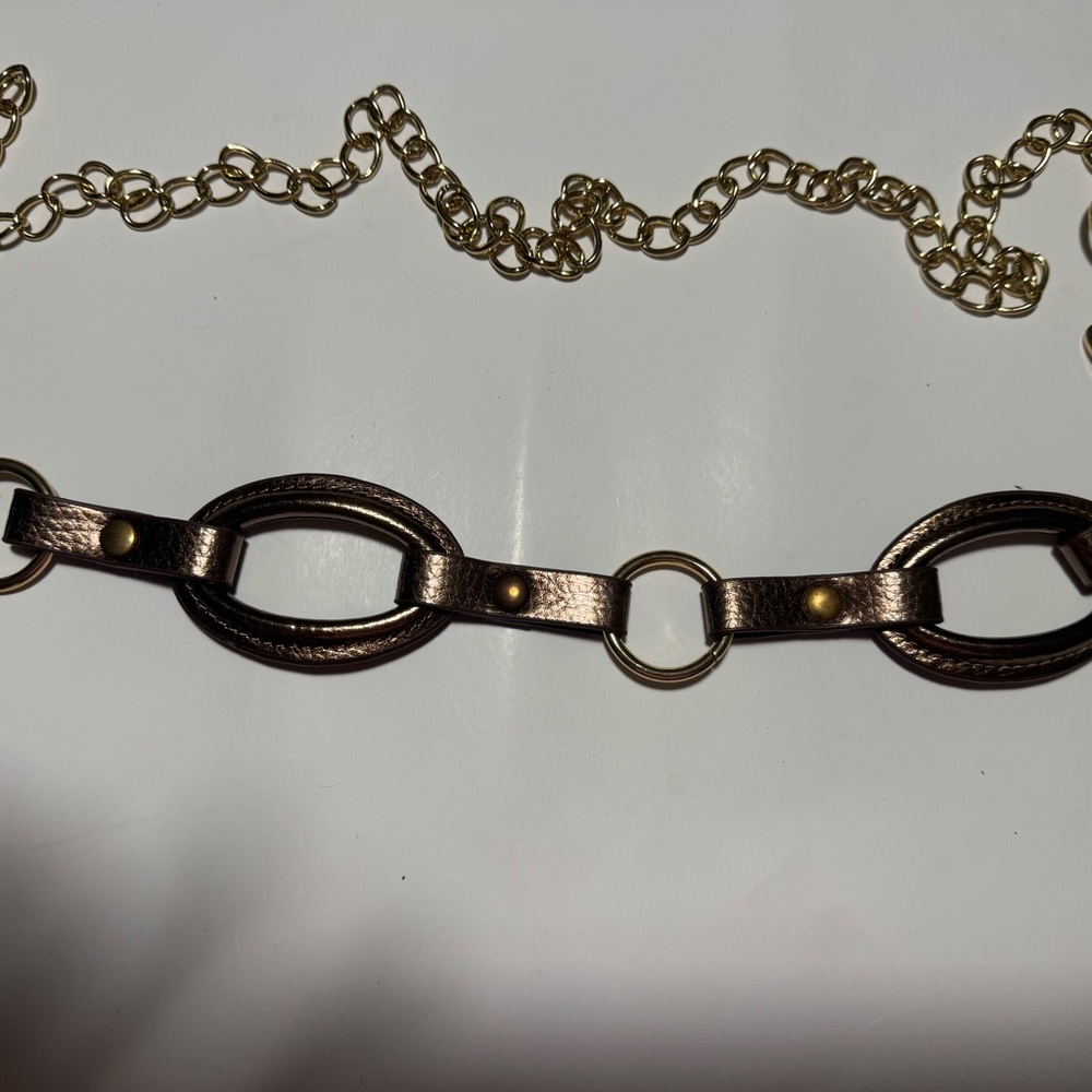 Chico's Bronze Oval Link Belt